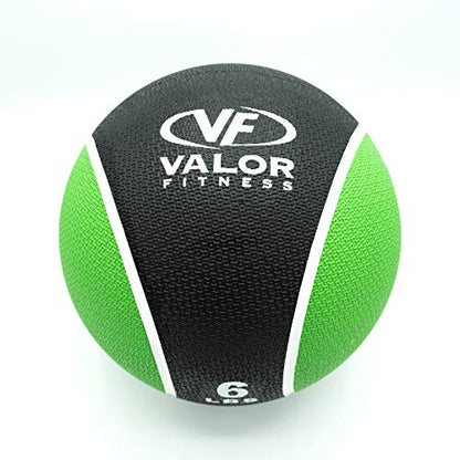 Valor Fitness 무게감 있는 의료용 볼 휴대용 고무 중간 볼 무게 코어 밸런스 복부 운동 장비 홈 체육관 운동 - color: 2.7kg(6파운드) 볼