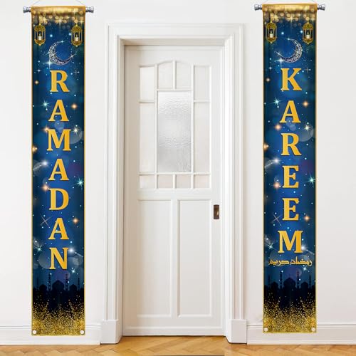 XtraLarge, Ramadan Banner for Ramadan Decorations for Home - 72x12 Inch | Ramdan Door Banner, Ramdan Mubarak Banner | Ramzan Decorations Door Sign