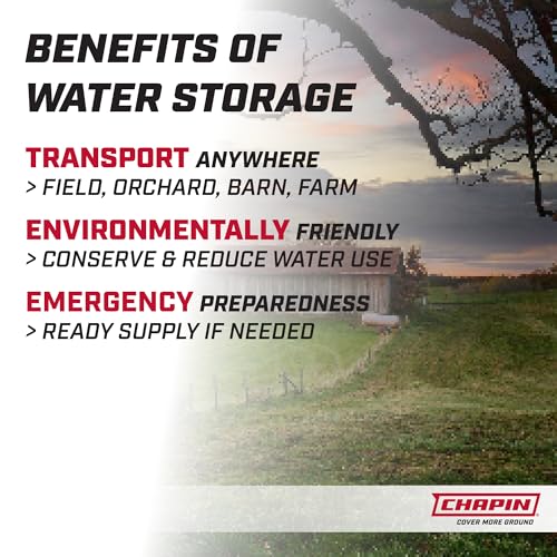 Chapin 97005: 25 Gallon Water Storage Tank, Utility Water Tank, Water Supply, for Farms, Acreage, Gardens, Orchards, Translucent White - size: 25 Gallon