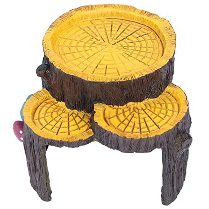 1 Piece Artificial Aquarium Stump, Resin, Food Platform, Stable, Realistic Design, Terrarium Cave Ornament for Shelter