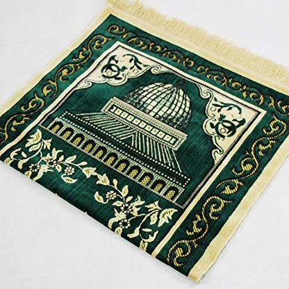 XINNI Muslim Prayer Rug Islamic Praying Rug Mat Carpet Thick Soft Fabric Blue - color: Blue