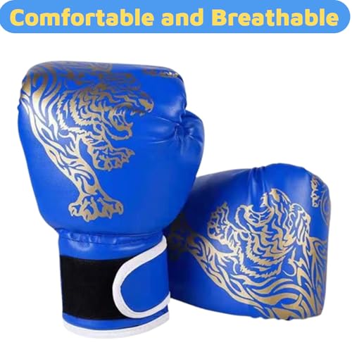 Boxing Gloves for Kids Kids Boxing Gloves Red Blue - color: blue, size: tiger picture