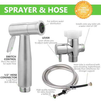 YA MI Multi Functional Hand-held Toilet Spray, Toilet Muslim Shower Sprinkler, Suitable for Women's Washing, Baby Bathing, Diaper Cleaning Spray