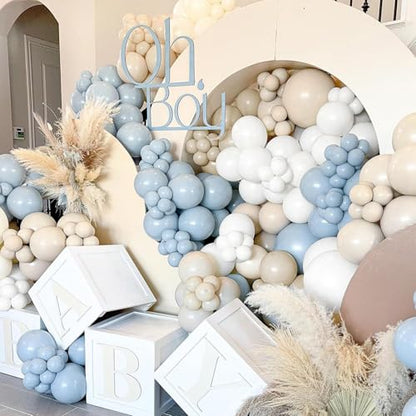 Double Stuffed White Sand Balloons Different Sizes 18In 12In 5In Light Grey Pastel Balloon Garland Kit Off White Balloon Arch For Birthday Baby Shower Bridal Wedding Neutral Boho Theme Party - color: Double Stuffed White Sand
