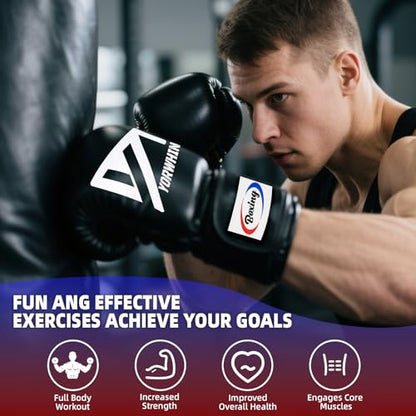 Boxing Gloves for Men Women, Training Sparring Boxing Gloves, Heavy Punching Bag Workout Gloves for Boxing Kickboxing Muay Thai Mixed Martial Arts MMA Training - color: Black(2pack)