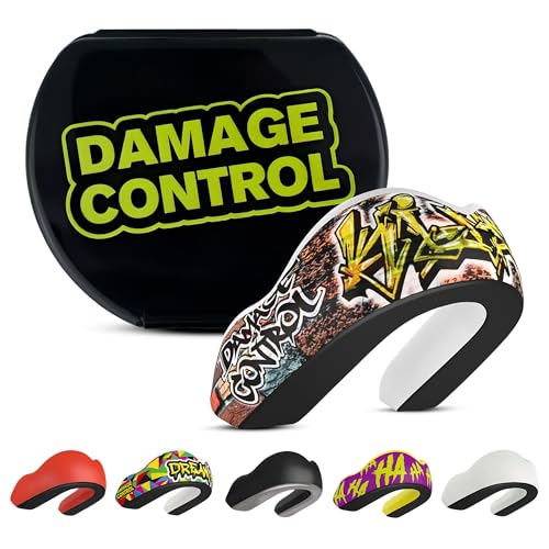 DAMAGE CONTROL Extreme Impact Mouth Guard – Sports Mouthguard for Boxing, MMA, BJJ, Hockey, Rugby, Lacrosse, & More – Mouthpiece for Teeth & Jaw Protection (Adult, King Tag EI) - color: King Tag Ei, size: Adult