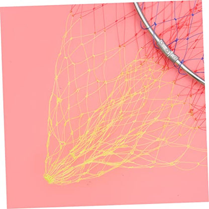 Abaodam Fish Net Bag Accessories Mesh Collapsible Fishing Net Replacement Fishing Net Pole Foldable Fishing Trap - color: Multi