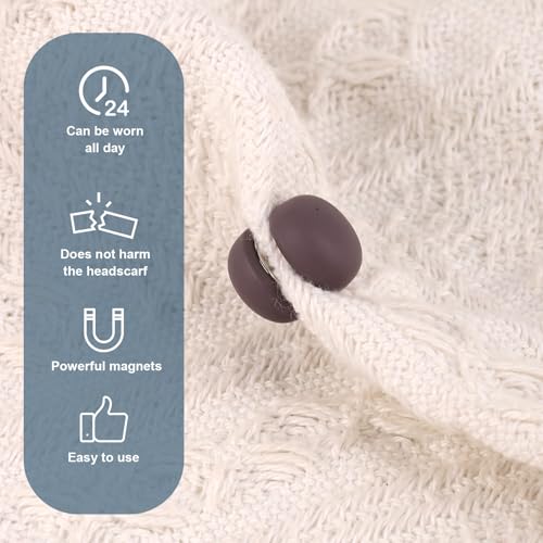 8pcs Magnetic Hijab Pins, Small Hijab Magnets Multi-Purpose No-Snag Scarf Clasp Pinless Brooch for Women Men Shawl Scarves Clothes - color: Colorful 1