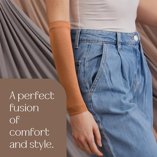 Modest Arm Cover | Jersey Arm Cover | Modest Sleeve Covering for Muslim Women - color: Lion