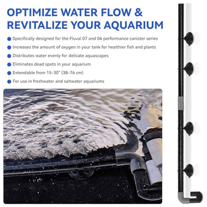 Aquarium Spray Bar Kit for Fluval 106 107 206 207 306 307 406 407 Canister Filter (Model: AHGA234) Aquarium Filter Water Aeration Accessories/Water Dispersion Bar Replacement Parts - Contains 14 Pcs
