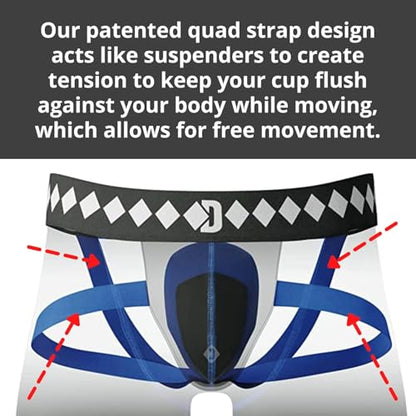 Diamond MMA Compression Shorts with Built-in Jock Strap Supporter with Athletic Cup Pocket for Sports - style: Youth