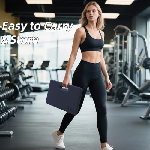 ILILI Yoga Knee Pad Foldable, TPE Soft Pad 24*17*0.5inch (Folding Size 17*12*1inch) for Knee Push-ups, Plank Support＆Elbow/Knee Support, Portable and Lightweight for Yoga Pilates, Fitness Exercise, Outdoor