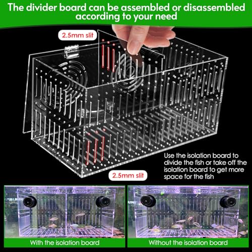 Magnet Acclimation Box for Saltwater Fish Quarantine Aquarium Isolation Box for Aquarium Fish Anemone Reef Coral - size: 11.8Inch*5.9 Inch*5.9 Inch