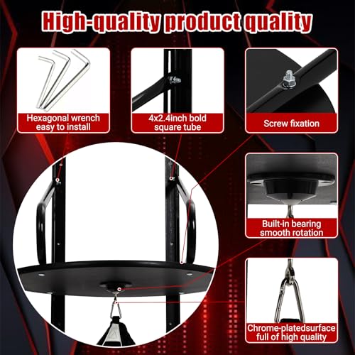 Wall Mounted Speed Bag Platform with Speed Ball, Heavy Duty Iron Boxing Training Kit for, Punching & Coordination, Home Gym Workout Equipment