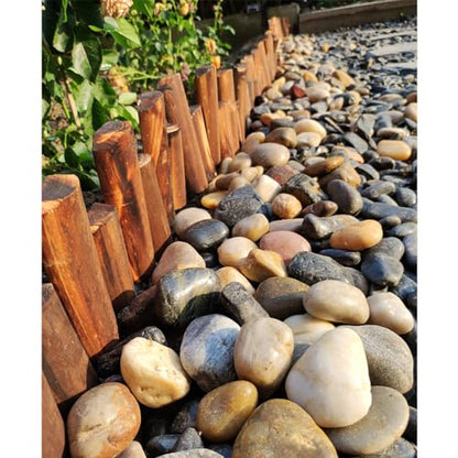 FANTIAN 20 lbs Pebbles for Outdoor Landscaping, 1-2 Inch River Rocks | Polished Pebbles for Plant Indoor, Aquarium, Vase, Fish Tank, Landscaping, Outdoor Garden - size: 1-2 Inch, style: 20 Pounds