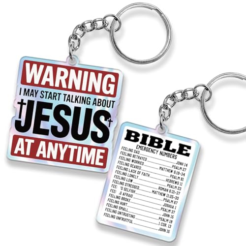 2 PCS Christian Keychains for Women Men, Bible Verse ID Acrylic Material Keychains for Bag Accessories, Religious Gift for Nurses, Teachers and Healthcare Staff -Psalm 3 - color: Psalm 3