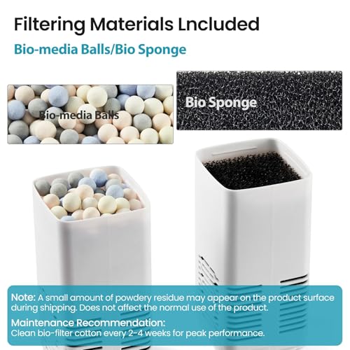 Fish Tank Filter,10-40 Gallon Fish Tank Filter,6W 130GPH,Equipped with Adjustable Aeration Function. - size: 6W
