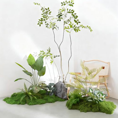 Fake Moss for Crafts 19.68" x 39.37" Artificial Moss for Indoor Plants Decorating Dark Green Faux Grass for Planters Crafts DIY Table Centerpieces Fairy Garden Floral Wedding 50 x 100cm