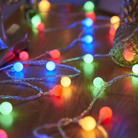 1PCS USB-Powered Ball String Lights 8 Lighting Modes Touch Control Energy-Efficient for Home Decor, Parties, Weddings, Ramadan, Colorful, 4.92ft10 - color: Yellow, size: 4.92ft10