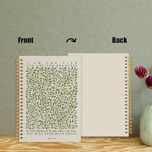 Likjad Christian Spiral Notebook Journal 5.5x8.3, Botanical Bible Scripture Journals for Writing, Religious Christian Gifts for Women, Bible Verse Hardcover Notebooks for Note Taking - color: Botanical Bible