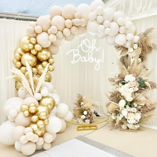 Voircoloria 66pcs White Sand Latex Party Balloons, 12inch - color: 01 Sand White, size: 12 inch - 66pcs