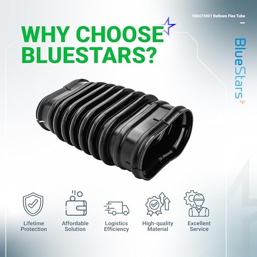 BlueStars 580473001 Replacement Bellows Flex Tube - Compatible with Ryobi RY38BP 38cc Backpack 40 Volt Leaf Blowers Models RY40404NV RY40404NVM RY40440 RY40404