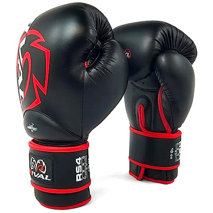 RIVAL Boxing RS4 2.0 Aero Sparring Gloves, Hook and Loop Closure - Multi-Layered, Low-Density Foam Padding and Soft Inner Lining - color: Black, size: 16 oz.