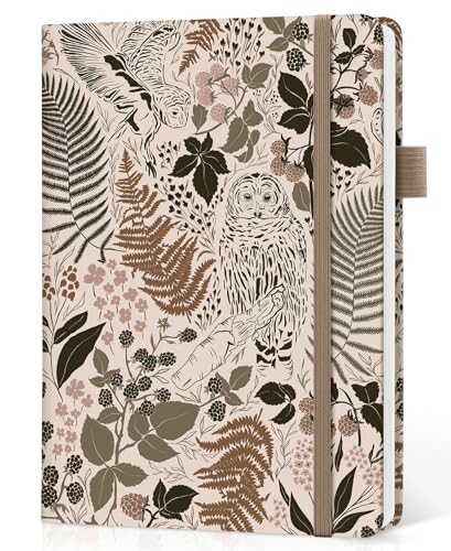 Lined Journal Notebook for Women & Men, Hardcover Leather Journal for writing, A5 College Ruled Notebook for Work & Note Taking, Perfect for Office School Home Supplies, 160 Pages, Magical Forest - color: T-Magical Forest, style: A - Lined