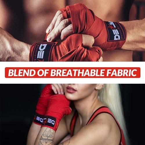 DEFY Professional 180 Inch Hand Wraps for Boxing Muay Thai MMA Elastic Bandages for Men & Women -Pair - color: Blue