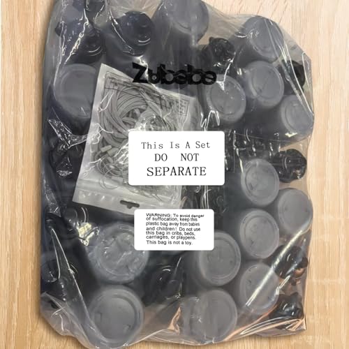 Zubebe 36 Pcs Sports Water Bottles Bulk Squeeze Reusable Bpa-free Plastic Water Bottles End of the Year Gifts Summer Gifts for Students School Travel Hiking Cycling Event Team Gift - color: Silver Gray