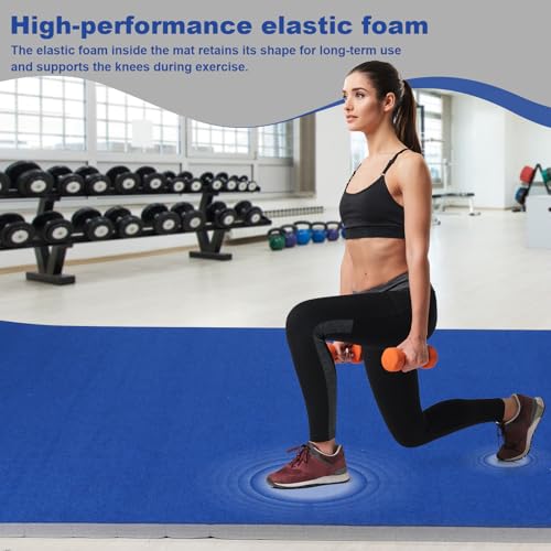 Generic Folding Gymnastics Mat 118.11x70.87x1.57inch Indoor Gymnastics Track Exercise Mat with Grippy Surface for Home Yoga Fitness Pilates Martial Art