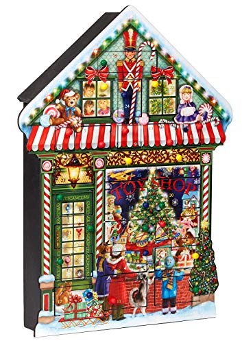 Vermont Christmas Company Toy Shop Wooden Advent Calendar - Countdown to Christmas Year After Year with this Family Heirloom - 15" x 20"