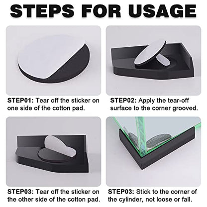 Aquarium Corner Protectors - 8pcs Anti-Vibration & Anti-Skid Pads, Guards for Fish Tank Stand Furniture