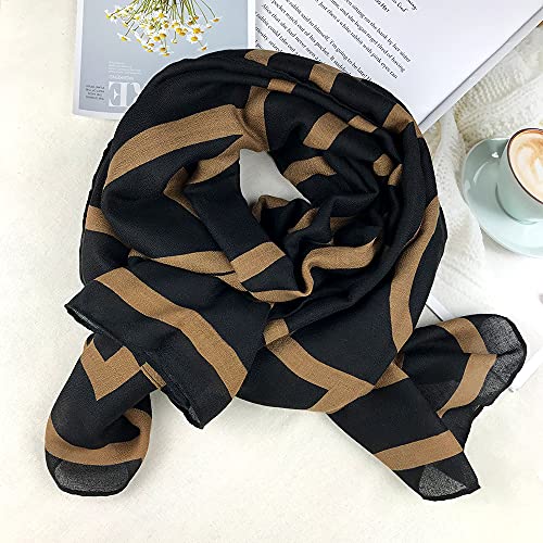 FINIZO Women's Fashion Scarves, Lightweight Cotton Blend Neck Scarves - color: 08