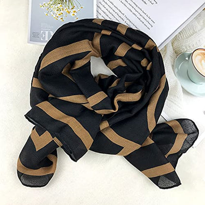 FINIZO Women's Fashion Scarves, Lightweight Cotton Blend Neck Scarves - color: 08