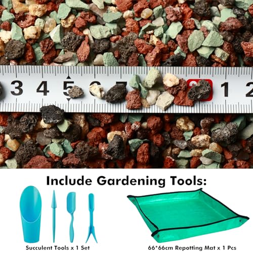 18 Pounds Mix Horticultural Lava Rocks, 3-6 mm Lava Rocks for Plants, Bonsai Rocks Horticultural Grit Soil Cover Gravel for Succulents and Hydroponics, Fairy Gardening, Top Dressing, Plant Drainage - size: 0.15-0.24 inch, style: Mix lava/ 18 pounds