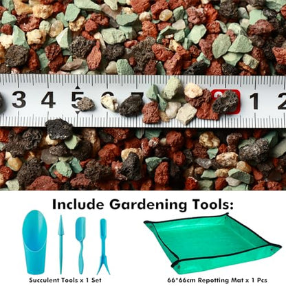18 Pounds Mix Horticultural Lava Rocks, 3-6 mm Lava Rocks for Plants, Bonsai Rocks Horticultural Grit Soil Cover Gravel for Succulents and Hydroponics, Fairy Gardening, Top Dressing, Plant Drainage - size: 0.15-0.24 inch, style: Mix lava/ 18 pounds
