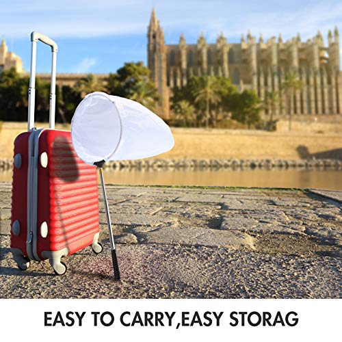 Telescopic Butterfly Net, Stainless Steel Extendable Fishing, 15 in - 70 in Insect Toy Nets for Kids and Family (Silver)