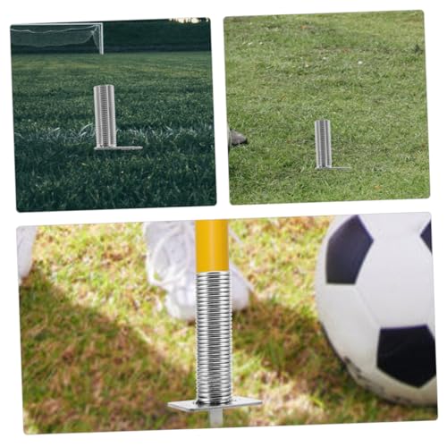 Toddmomy Ccer Agility Training Poles Set 2 Pack Spring Ground Nail Flagpole Holders Training Drills Mount for Soccer Field