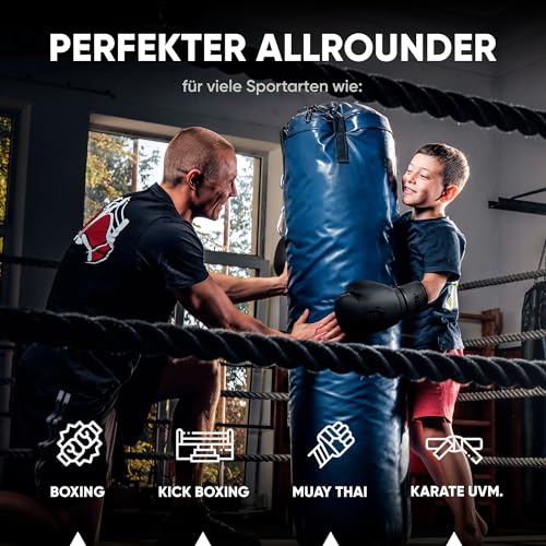 FIGHTR® Boxing Handwraps 160 inches semi-Elastic Hand Wraps with Thumb Loop for Boxing, MMA, Muay Thai & Martial Arts - color: Black, size: pair of 100"