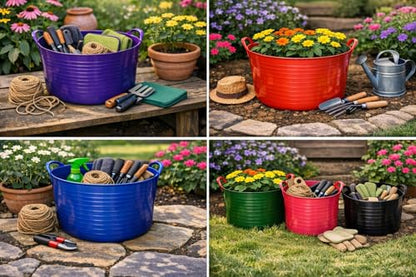 TubTrug SP15PK Shallow Pink Flex Tub, 15 Liter - color: Pink, size: 15 L