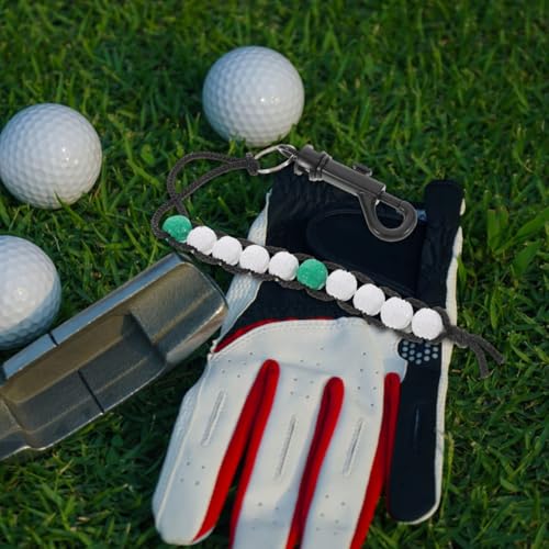 Abaodam Golf Beads Score Counter with Clip Portable Golf Stroke Counter for Men and Women Adjustable Scoring Tool for Course and Referee Use