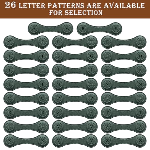 Handmade Personalized Leather Magnetic Bookmark - Custom Initial Letter Design with 26 Alphabet Choices - Durable Bookmark for Readers, Book Lovers, Women & Kids - color: 1pcs Green, size: M