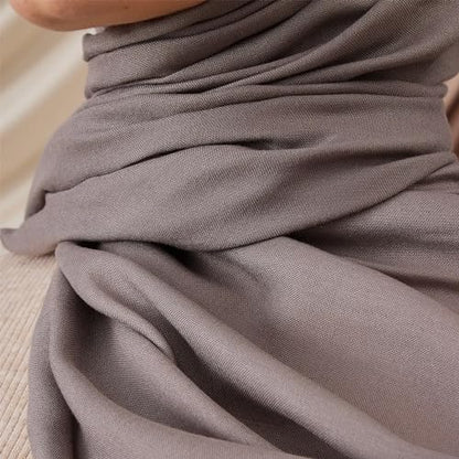 Modest Summer Woven Hijab | Premium Lightweight, Soft Touch Hijab for Women - color: Silver