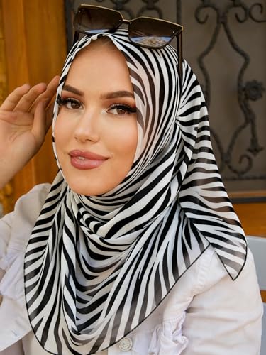Mealah Womens-Leopard Print Shawl Scarf - Lightweight Wrap Scarves Shawl Cheetah Sunscreen Scarve for Spring Summer Travel - color: Zebra Print