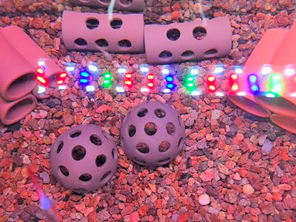 M2cbridge Ceramic Shrimp Dome Hide Shelters Swim Holes Shrimp Habitat Breeding Tube (2PCS Purple Pipe) - color: 2pcs Purple Pipe