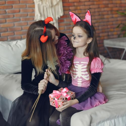 Cuitpan Halloween Wrapping Paper - Spooky Gift Wrap with Pumpkins, Ghosts, Haunted Houses & Bats Design - Perfect for Kids & Adults Halloween Presents - 40×28 Inches, 4 Folded Sheets - color: Pink-Halloween