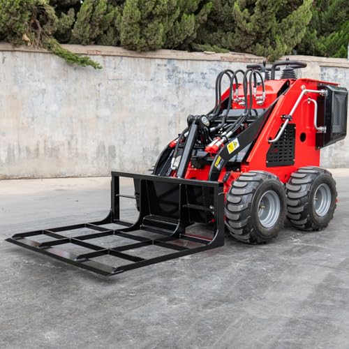MMS Land Leveler Attachments for Mini Skid Steer Loader, 40" Grader Road Leveler, Loader Accessories Grader for Leveling Land, Gravel and Lawns