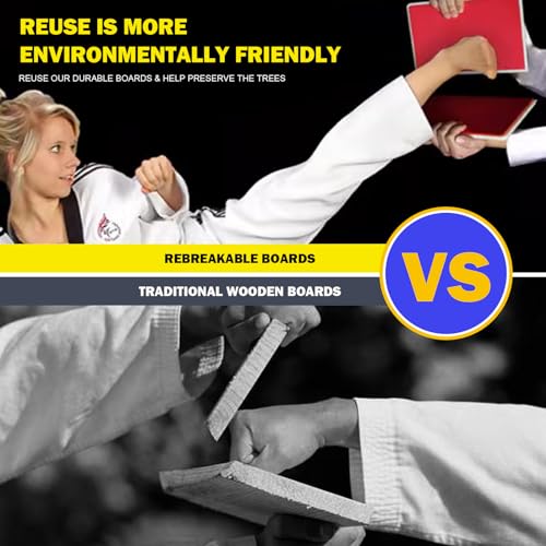 4 Pack Rebreakable Boards Martial Arts,Karate Breaking Boards rebreakable Set,Taekwondo Breaking Boards for Kids,Karate Boards for Breaking Kids,Boxing Martial Arts Training Equipment Gifts