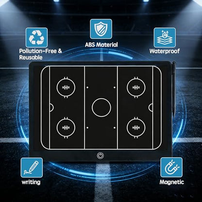Electronic Hockey Coaching Boards, Portable Erasable Pro Strategy Board for Training Teaching Competition Command,Tactical Drawing Tablet Coach Gifts